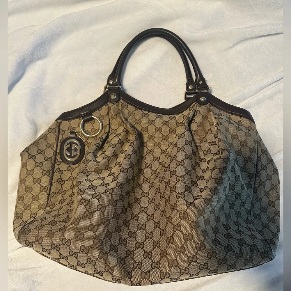 Like New - Gucci Sukey Tote GG Canvas and Wallet - Picture 1 of 9